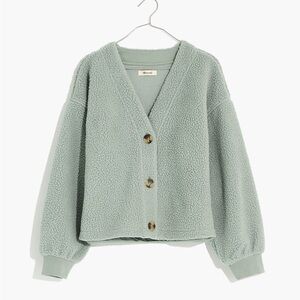 Madewell (Re)sourced Cropped fleece Cardigan Sweater